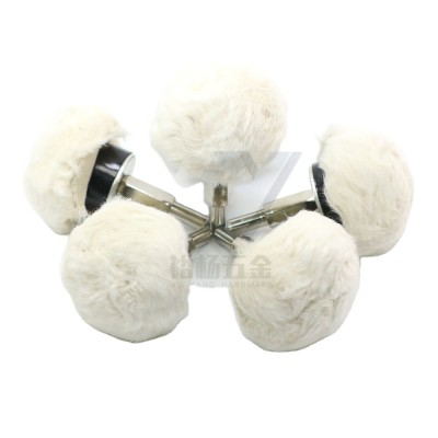 Cotton Polishing Mushroom Type Shank 6mm Polishing Wheel For Metal Polishing Disc